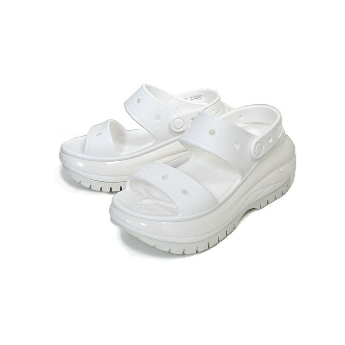 crocs CLASSIC MEGA CRUSH SANDAL WHITE 207989-100 | Limited.edt